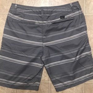 O'Neill Shorts - O’Neill Grey Striped Hybrid Swim Or Casual Shorts. O'Neill Shorts - O’Neill Grey Striped Hybrid Swim Or Casual Shorts.